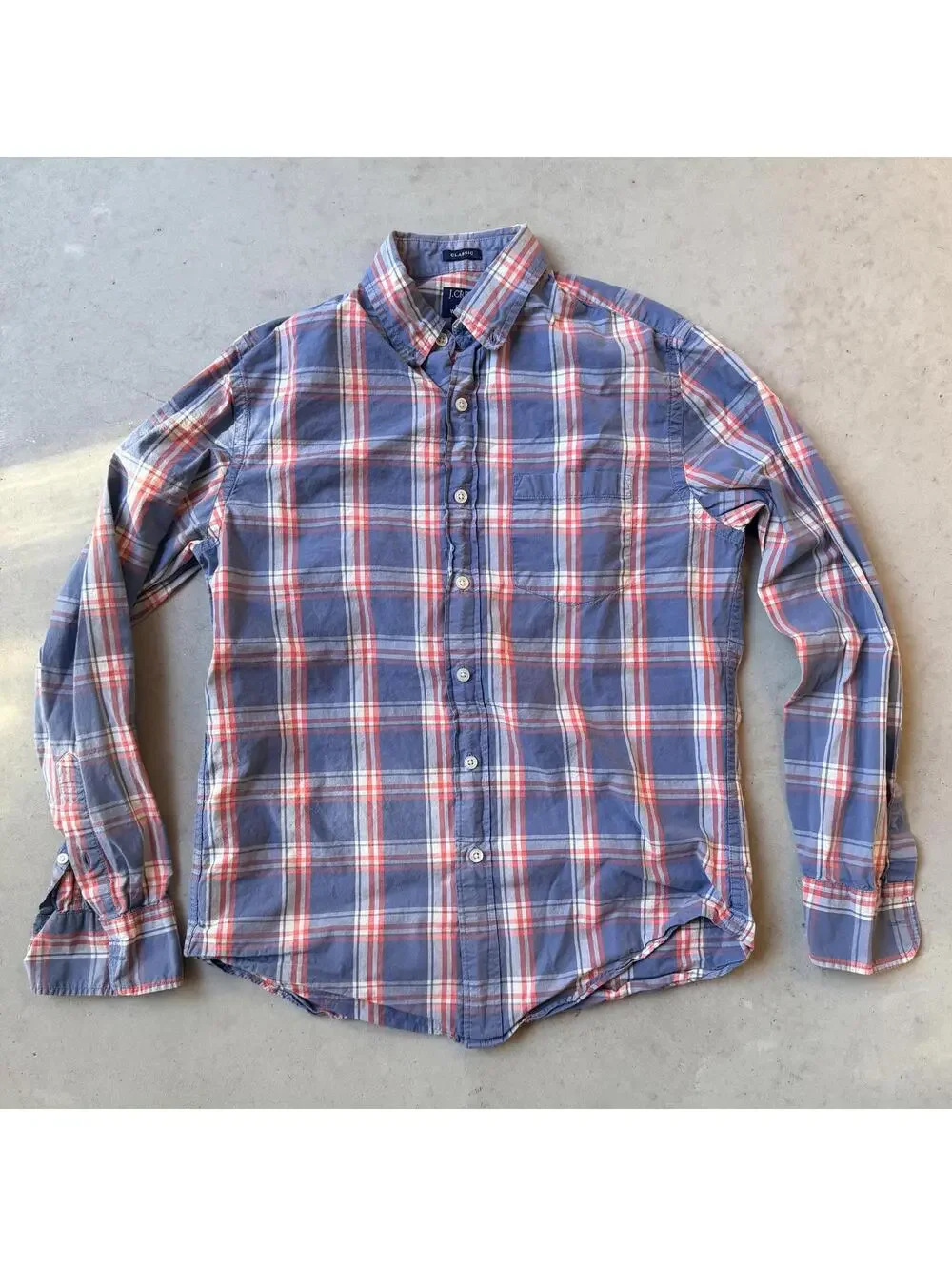 Autumn Wedding Guest Dress Shirt J.Crew Classic Flex Washed Plaid Button-Down